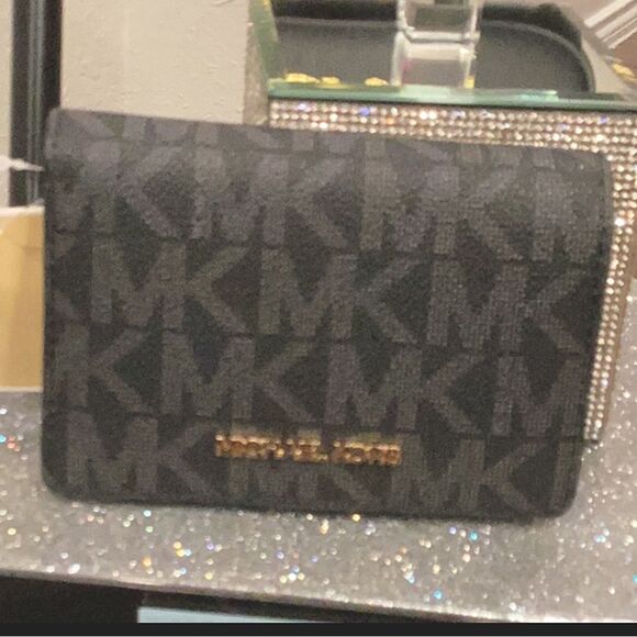 Michael Kors Jet Set Medium Fold-Over Logo Wallet - Picture 5 of 7